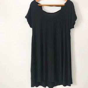 American Eagle // soft n’ comfy black swing dress.